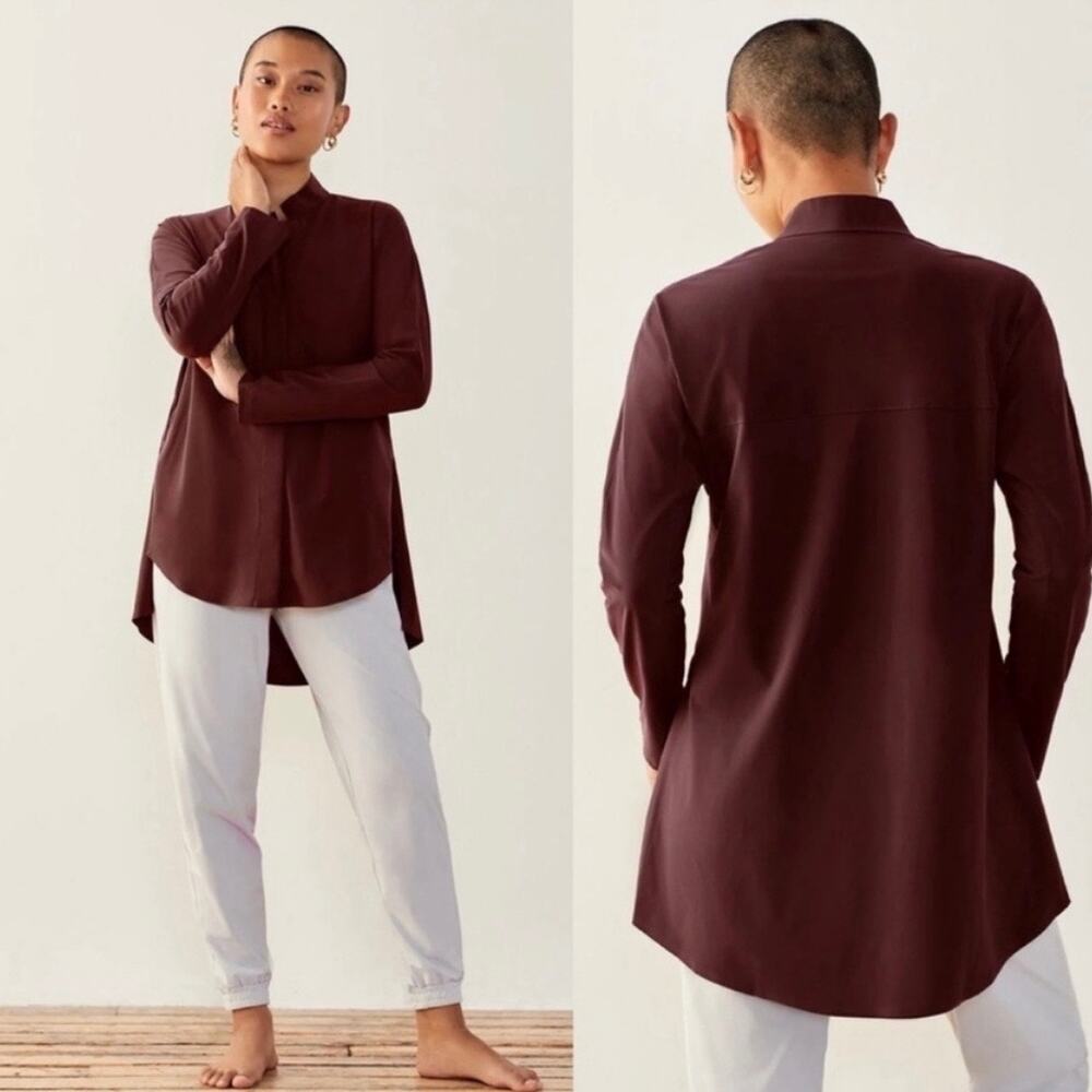 ADay Something Borrowed Tunic Top Brown M